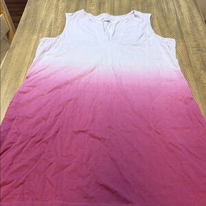534 Lands End Pink and Purple Ombre Sleeveless swim suite cover up